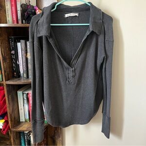We The Free Charcoal V neck Sweater